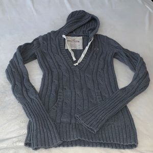 Hollister Hooded V Neck Sweater